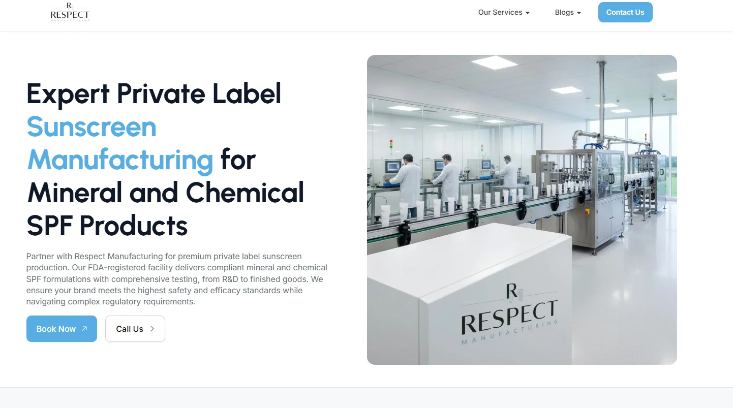 Private Label Sunscreen Manufacturers in usa